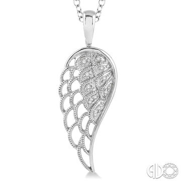 Silver Angel Wing Diamond Fashion Pendant